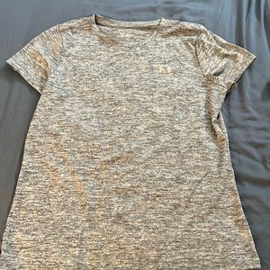 Womens gray under armor short sleeve large heat gear